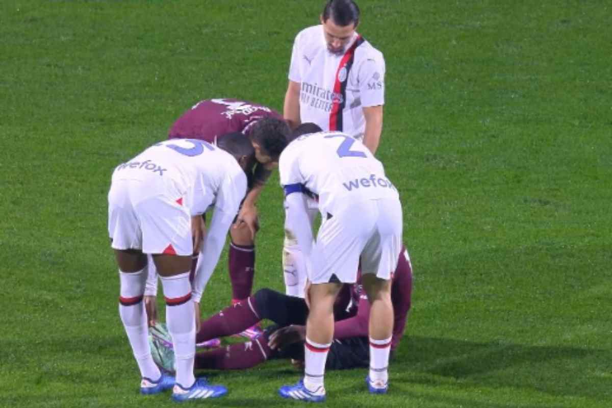 Salernitana infortunio Dia