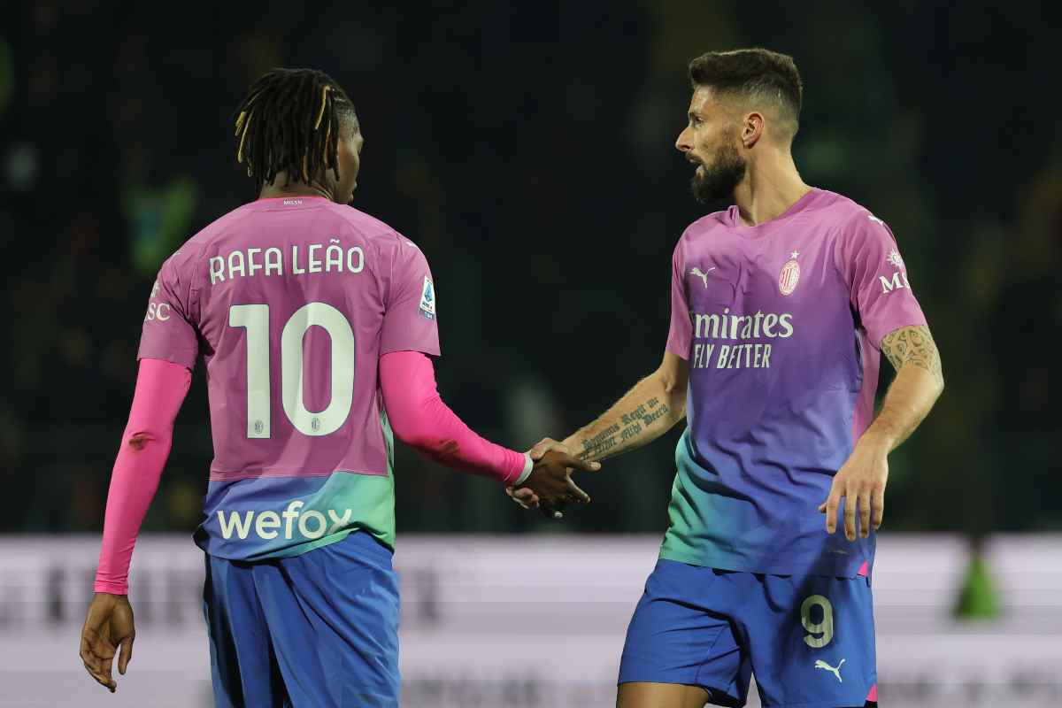 Il Milan cederà Giroud e Leao