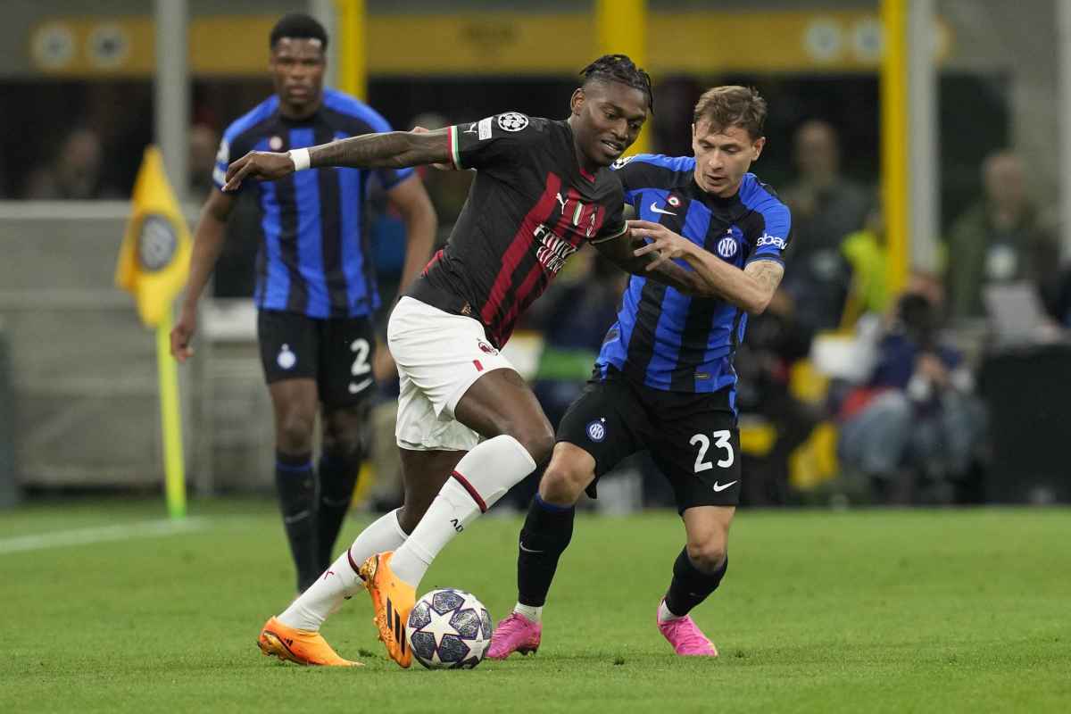 Leao contro Barella sui social