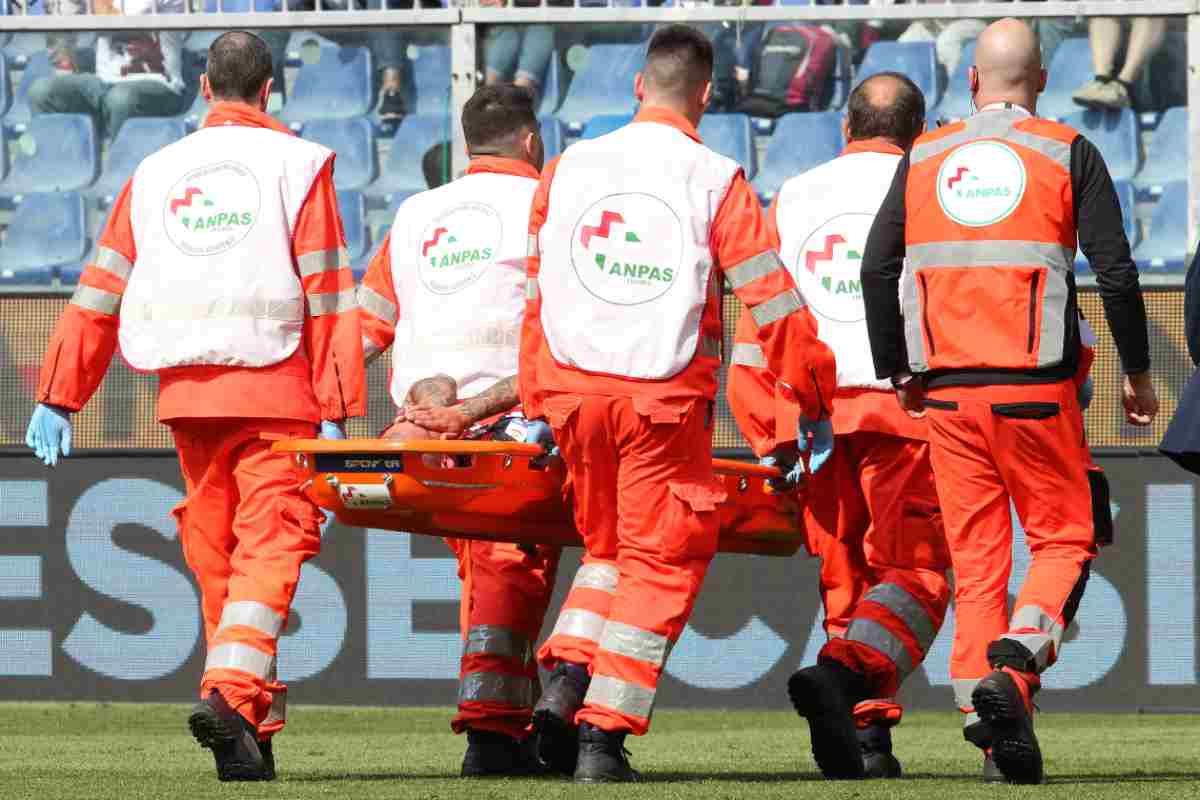 Serie A, infortunio per il calciatore