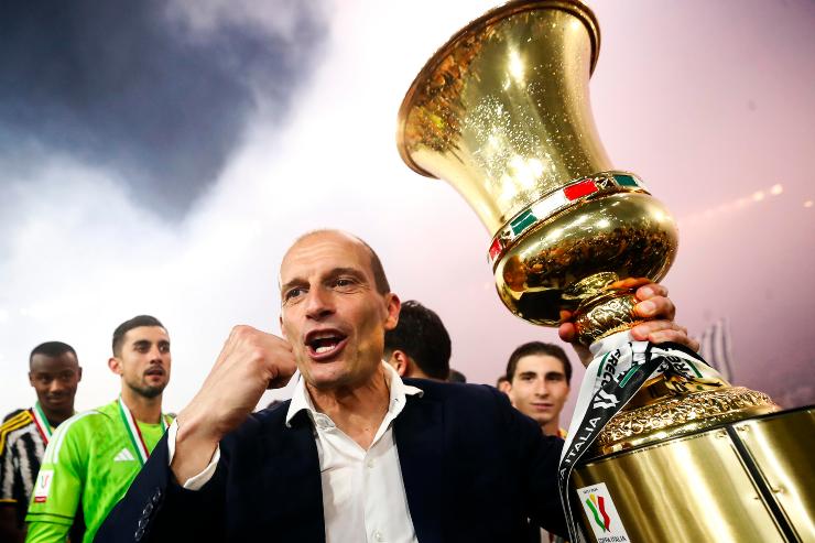 Max Allegri con la Coppa Italia