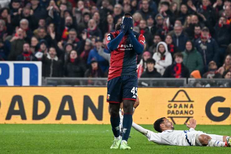 Balotelli in campo con il Genoa