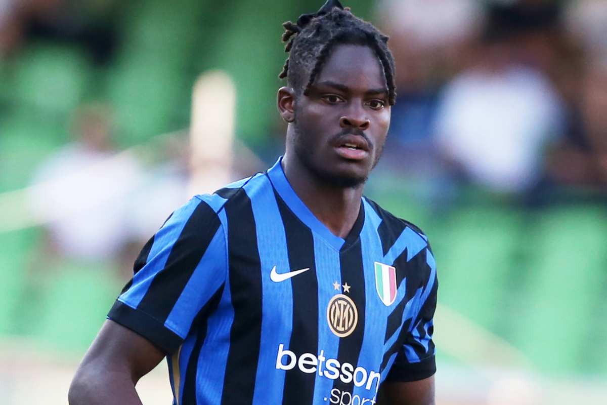 Bisseck con la maglia dell'Inter