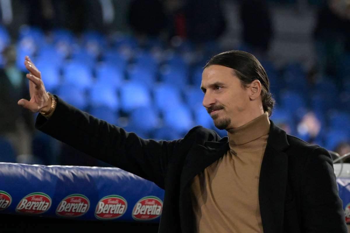 Zlatan Ibrahimovic a bordo campo