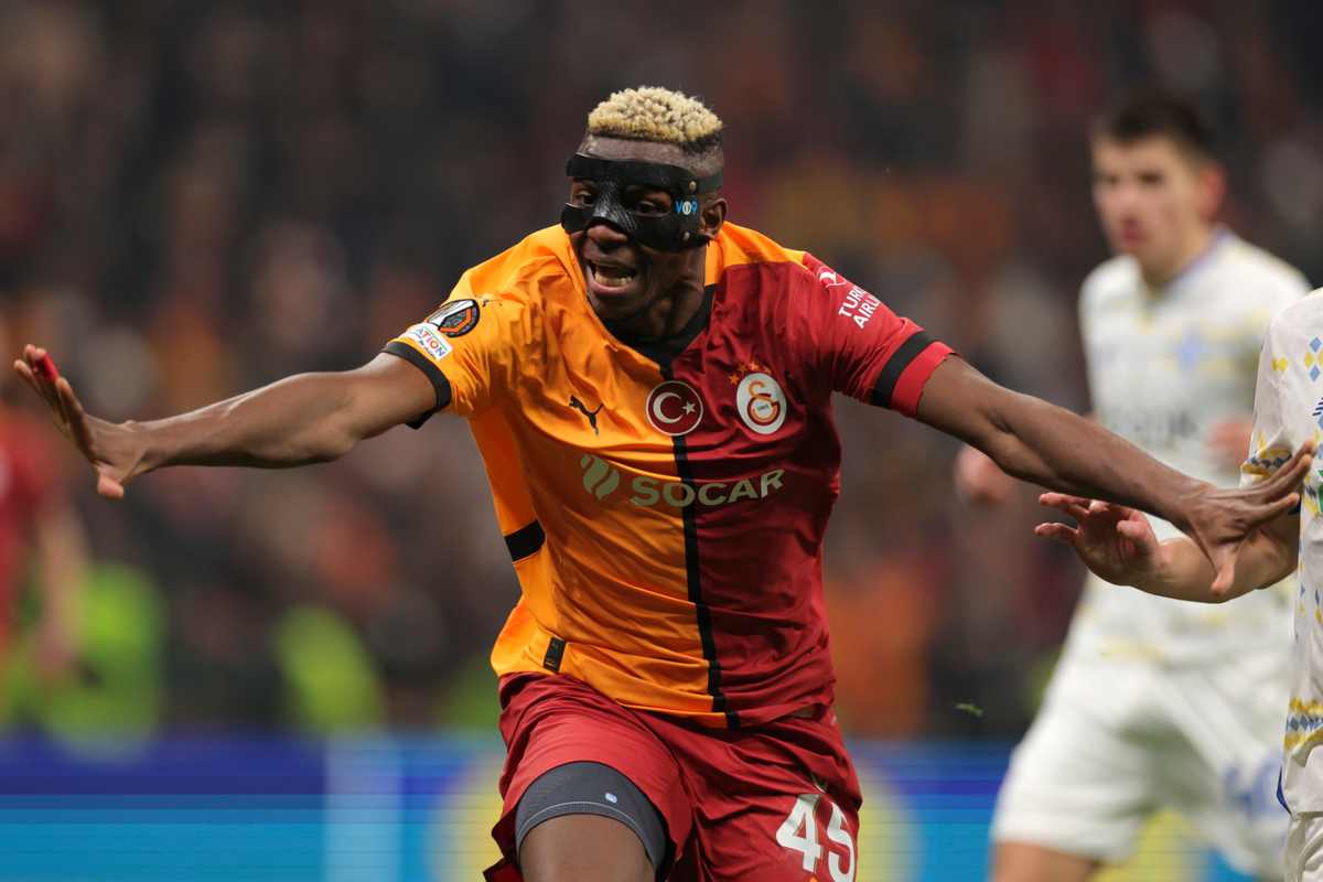 Osimhen esulta con il Galatasaray